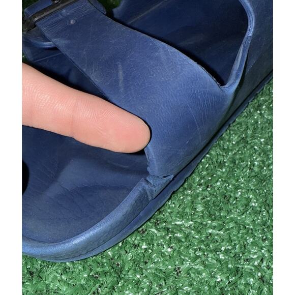 Birkenstock Sandals Eva Arizona Mens Size 13 Navy Blue Slip On Slide Shoe Strapy - Picture 8 of 10